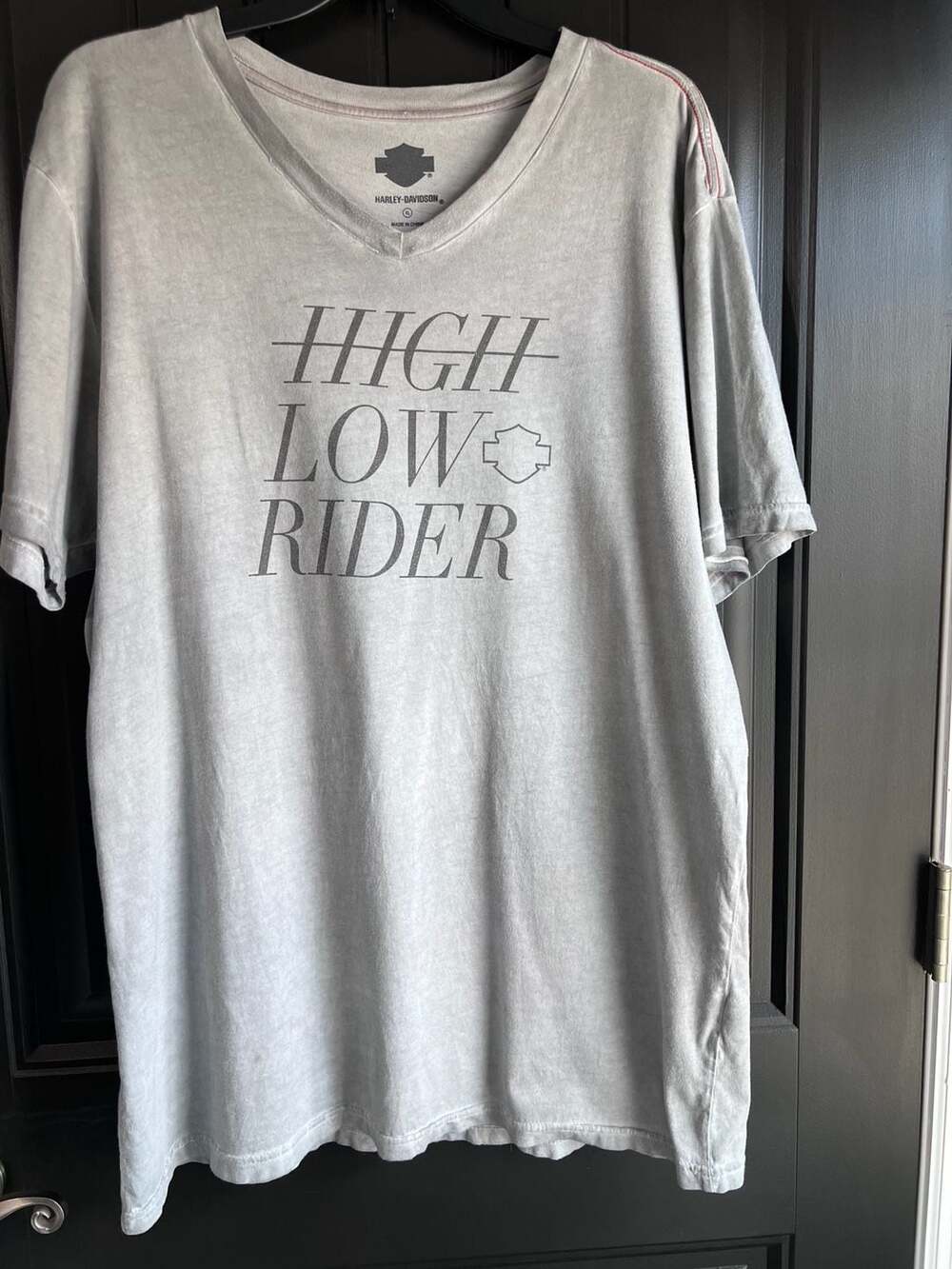 Harley-Davidson High Low Rider V-Neck T-Shirt, Size XL